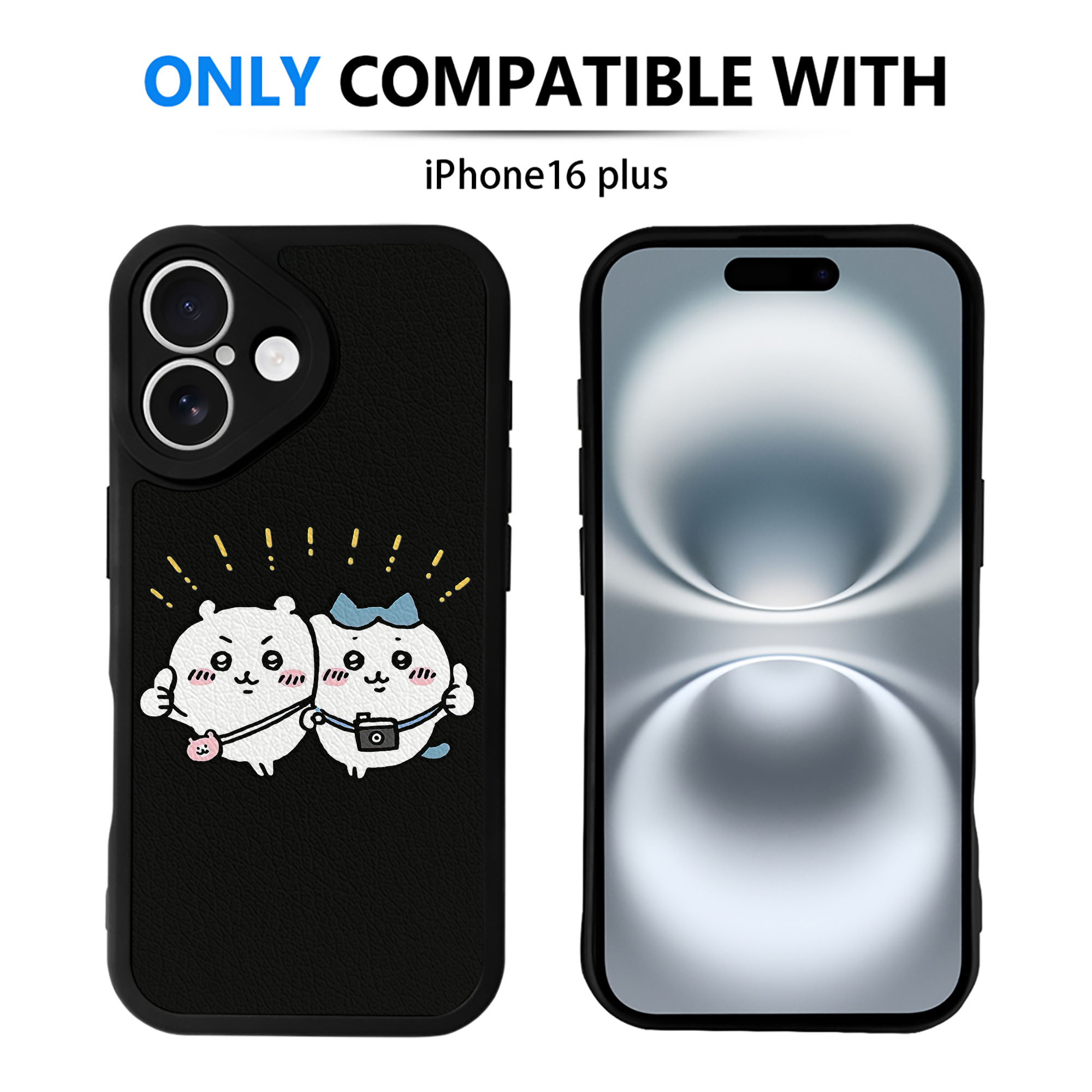 （画像用） ちいかわ ちいかわ Chii-kawa chiikawa 【iPhone 16シリーズ対応】シリコンスマホケース（レザー調） 材質：シリコン